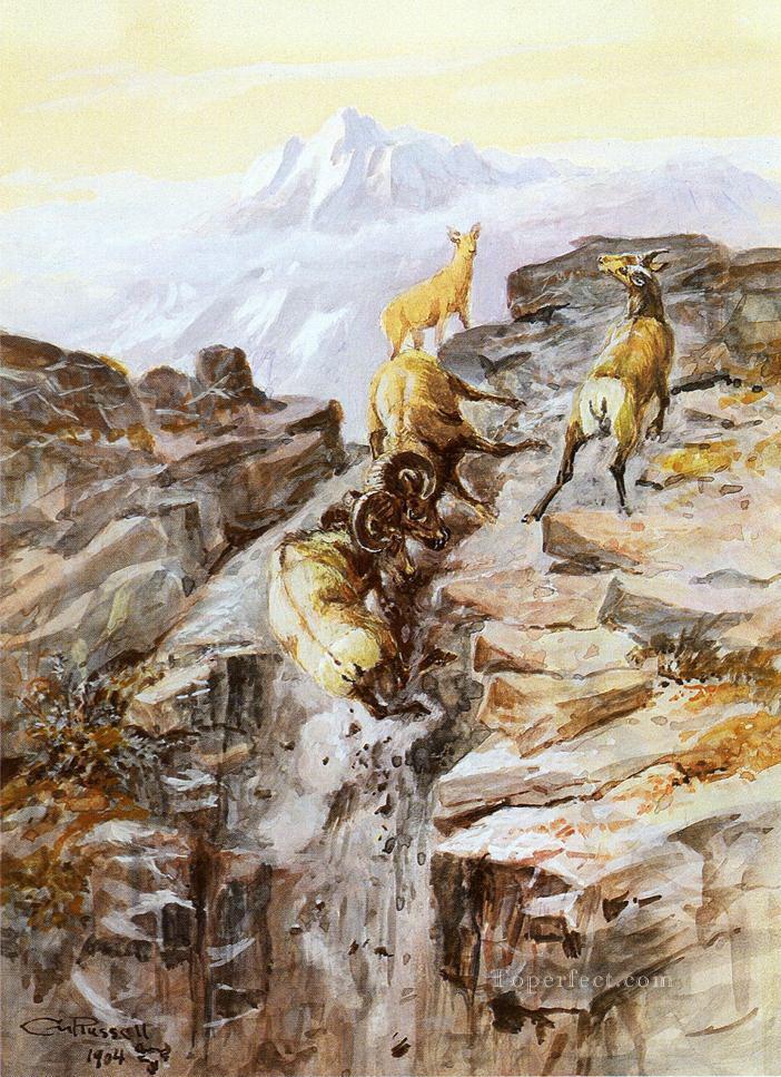 big horn sheep 1904 Charles Marion Russell Indiana cowboy Oil Paintings